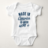 ギリシャの部品が付いているアメリカで作られる ベビーボディスーツ (正面)