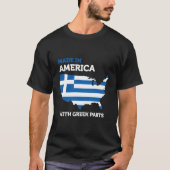 ギリシャの部品とアメリカで作られるアメリカのギリシャF Tシャツ (正面)