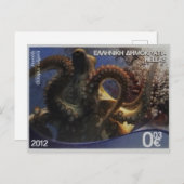 ギリシャの郵便切手コモンたこ ポストカード (正面/裏面)