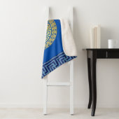 ギリシャの鍵で、悪の眼を守る毛布を使う シェルパブランケット (インサイチュ)