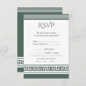 ギリシャの鍵の出欠確認カード 出欠カード (正面/裏面)