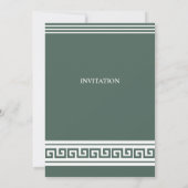 ギリシャの鍵の招待状 招待状 (裏面)