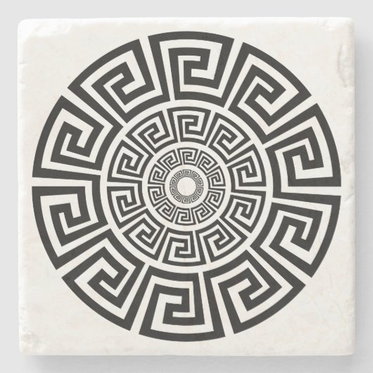 ギリシャの鍵模様 ストーンコースター (正面)