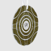ギリシャの鍵Meander in Geometric Symmetry Artdeco オーナメント (正面)