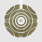 ギリシャの鍵Meander in Geometric Symmetry Artdeco オーナメント (裏面)