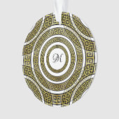ギリシャの鍵Meander in Geometric Symmetry Artdeco オーナメント (正面)