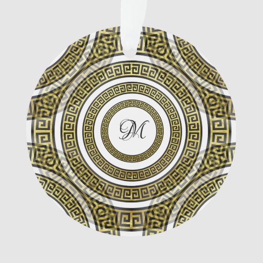 ギリシャの鍵Meander in Geometric Symmetry Artdeco オーナメント (正面)