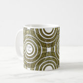 ギリシャの鍵Meander in Geometric Symmetry Artdeco コーヒーマグカップ (正面左)