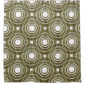 ギリシャの鍵Meander in Geometric Symmetry Artdeco シャワーカーテン (正面)