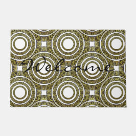ギリシャの鍵Meander in Geometric Symmetry Artdeco ドアマット