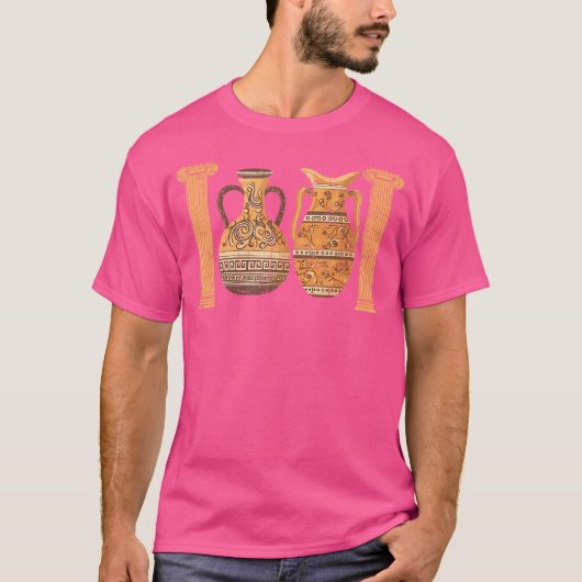 ギリシャの陶器の花瓶 陶芸家 Tシャツ (正面)