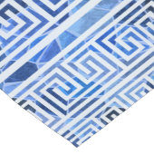 ギリシャの雷文パターン-ギリシャ人の鍵のオーナメント ショートテーブルランナー (コーナー)