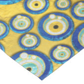 ギリシャの青いガラス悪のまなざしのお守りパターン テーブルクロス (アングル)