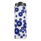 ギリシャの青いガラス悪のまなざしのお守り タンブラー (正面)