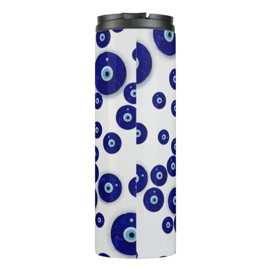 ギリシャの青いガラス悪のまなざしのお守り タンブラー (裏面)