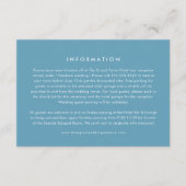 ギリシャの青いタイル枠のシンプル宛先の結婚式 エンクロージャーカード (正面)