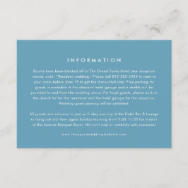 ギリシャの青いタイル枠のシンプル宛先の結婚式 エンクロージャーカード