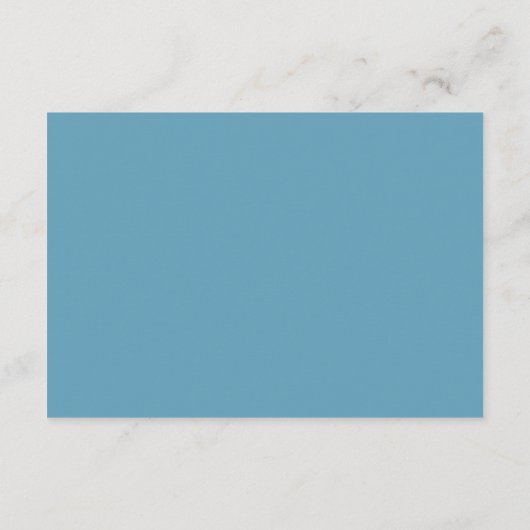 ギリシャの青いタイル枠シンプルの結婚披露宴 エンクロージャーカード (裏面)