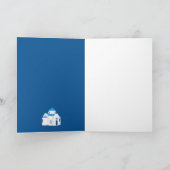 ギリシャの青いドームの教会 ギリシャ カード (内部)