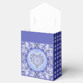 ギリシャの青いレースセラミック フェイバーボックス (オープン)