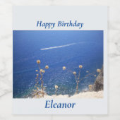 ギリシャの青い海 ワインラベル (シングルラベル)