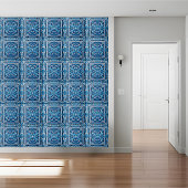 ギリシャの青と白のタイルパターンのバックスプラッシュ タイル