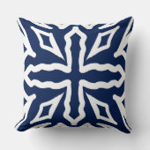 ギリシャの青と白の海地中海の岸 クッション (正面)