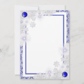 ギリシャの青と雪の花模様のセラミックレース カード (裏面)