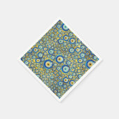 ギリシャの青ガラスの邪悪な目のアミュレットパターン スタンダードカクテルナプキン (角)