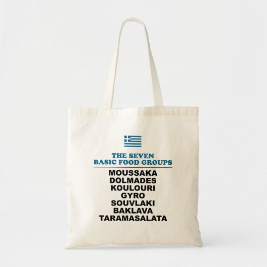 ギリシャの面白い七大食品グループ トートバッグ (正面)