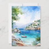 ギリシャの風景サントリ結婚ーニ 招待状 (裏面)