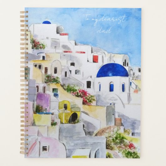 ギリシャの風景旅行アーツオイアラフィラ プランナー手帳 (正面)