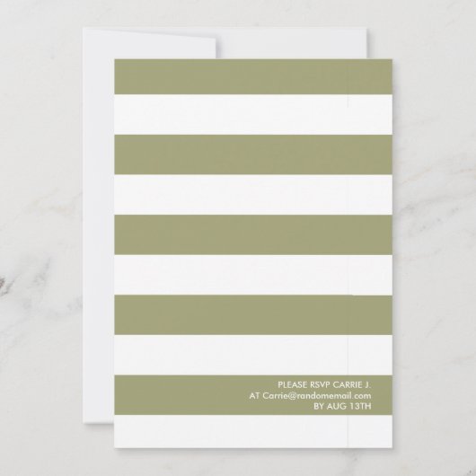 ギリシャの食べ物試食婚約パーティセージ招待状 招待状 (裏面)