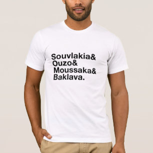 ギリシャの食糧アンパーサンドの空想のTシャツ Tシャツ