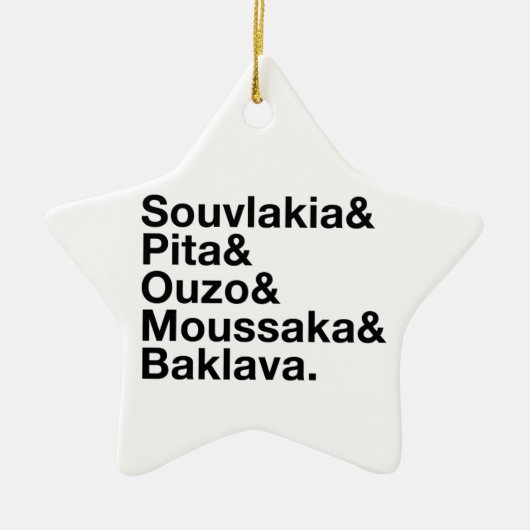 ギリシャの食糧アンパーサンド セラミックオーナメント (正面)