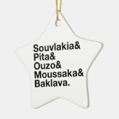 ギリシャの食糧アンパーサンド セラミックオーナメント (左)