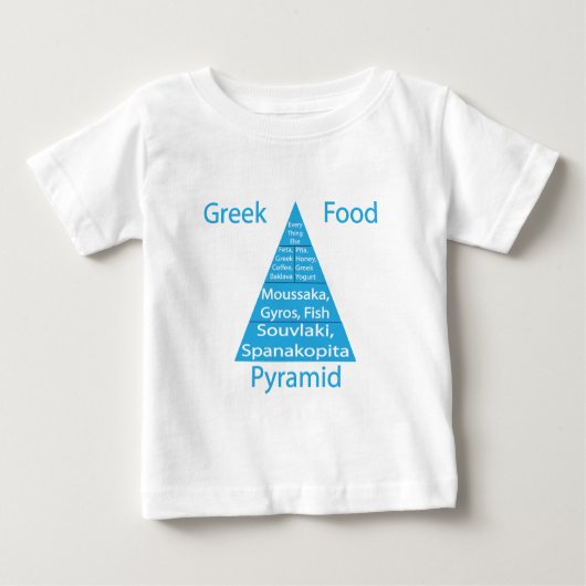ギリシャの食糧ピラミッド ベビーTシャツ (正面)