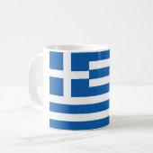 ギリシャの(ギリシャの)旗 コーヒーマグカップ (正面左)