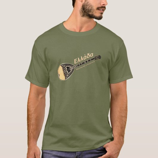 ギリシャのbouzouki音楽 tシャツ (正面)