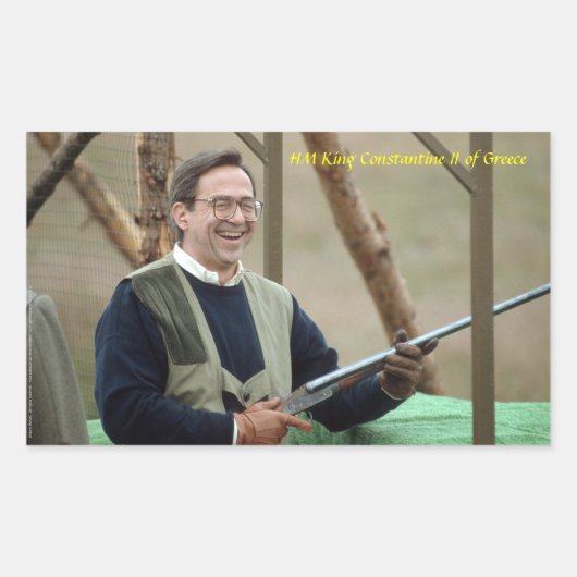 ギリシャのHMキング・コンスタンティンII 長方形シール (正面)