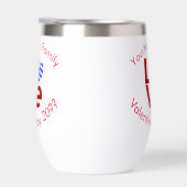 ギリシャのLOVEハート国旗パーソナライズされた赤 (右面)