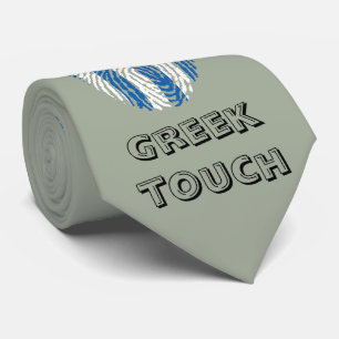 ギリシャのtouchの指紋の旗 ネクタイ