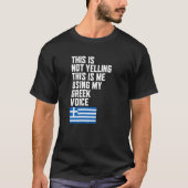 ギリシャのVoice Flagを使用してギリシャを愛する Tシャツ (正面)