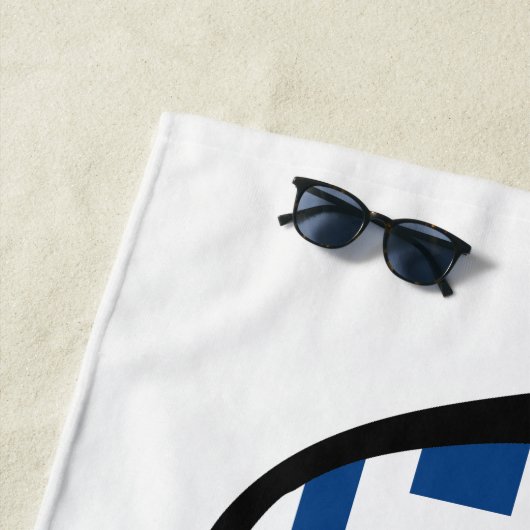 ギリシャはカスタムな文字のビーチタオルを影で覆います ビーチタオル (インサイチュ)