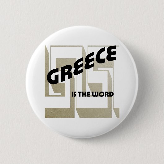 ギリシャは単語です 缶バッジ (正面)