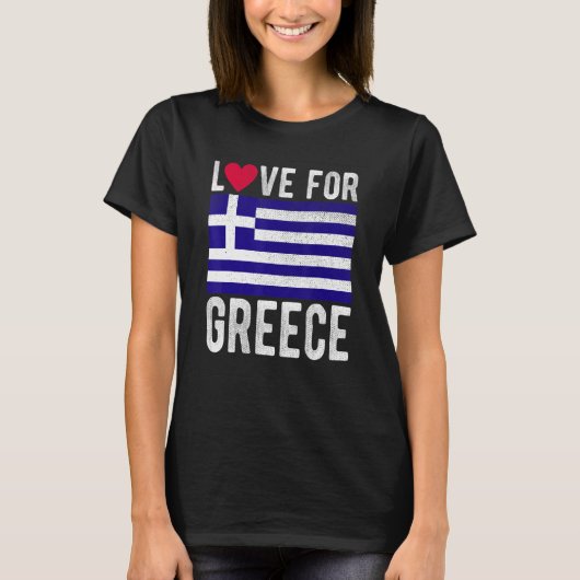 ギリシャへの愛 Tシャツ (正面)