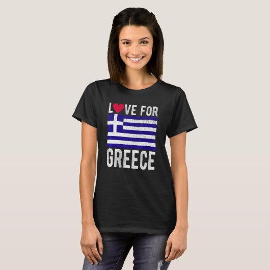 ギリシャへの愛 Tシャツ (正面フル)