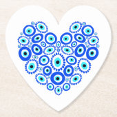 ギリシャアイラブハート ペーパーコースター (正面)