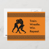 ギリシャアスリートスポーツレスリング勝利の公式 ポストカード (正面/裏面)