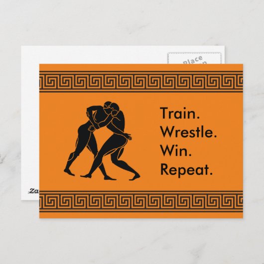 ギリシャアスリートスポーツレスリング勝利の公式 ポストカード (正面/裏面)